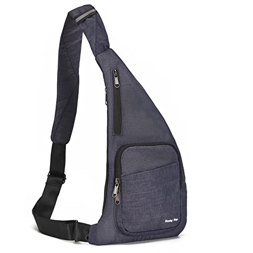 Image of Seoky Rop Sling Bag Slim Personal Purse Pocket Small Crossbody Chest Bag | Lightweight,Ultra Thin,Water Resistance,Anti-pickpocketing,Anti-Thief,Travel Purses,Small Sling Bag,Travel Workout