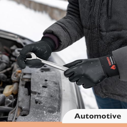 HSHCH Waterproof Winter Work Gloves, Insulated Thermal, Double Latex Coated - image 3