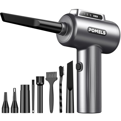 110,000RPM Air Duster, 3-Speed, LED Light, Rechargeable