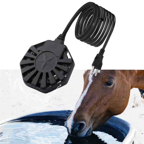 Horse Water Heater - 500W De-icer for 50 Gallon Cows Sheep Livest...