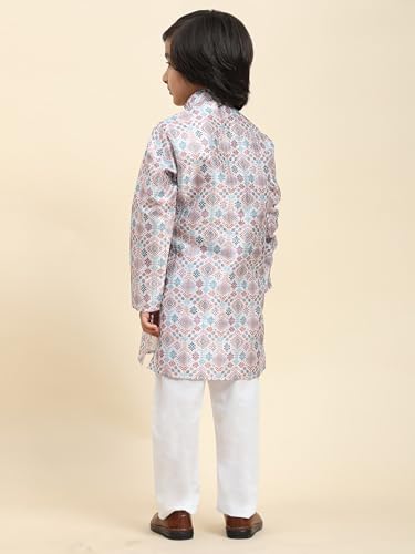 Image of Pro-Ethic Style Developer Boys Silk Kurta Pajama For Kid's Boys Ethnic Wear | Jacquard Silk Kurta Pajama (S-236)