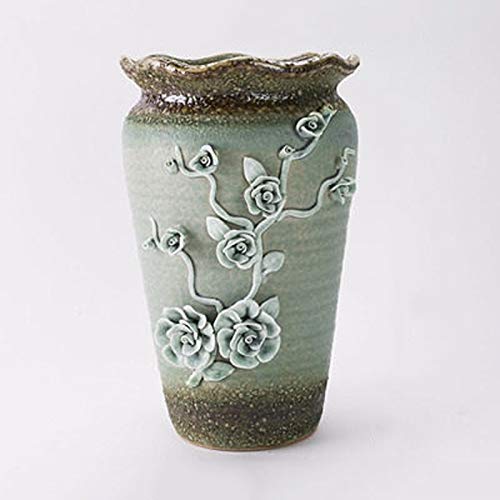 asdchZen Flower Plant Pots Indoor Vase Decoration,Creative Embossed Flower Pot,Large Planter Outdoor Indoor Flower Pot,Garden Plant Container With Drainage Holes Planter Pot