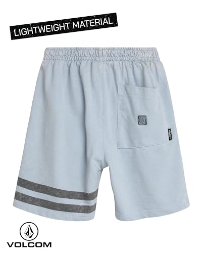 Image of Volcom Boys' Activewear Set - 2 Piece French Terry Pullover Hoodie Sweatshirt and Active Sweat Shorts for Boys (18M-7)