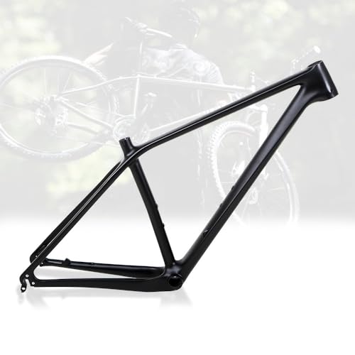 Cuadro de bicicleta de montaña de fibra de carbono de 27,5' y 29' con freno de disco de 15,5'/17'/19' y liberación rápida, BB92 de 9 x 135 mm, enrutamiento interno (color: negro mate, tamaño: 29