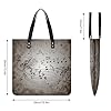 FekiLoot Music Note Wall Tote Bag Reusable PU Leather Handbag with Magnetic Buckle Large Grocery Bags Lightweight Shoulder Bag #3