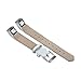 TenYun for Fitbit Alta (HR) Band/Alta HR 2017 Man/Woman Genuine Leather Band Adjustable Replacement Accessories Strap/Bands with Metal Connectors for Fitbit Alta (HR) Fitness Band (White)