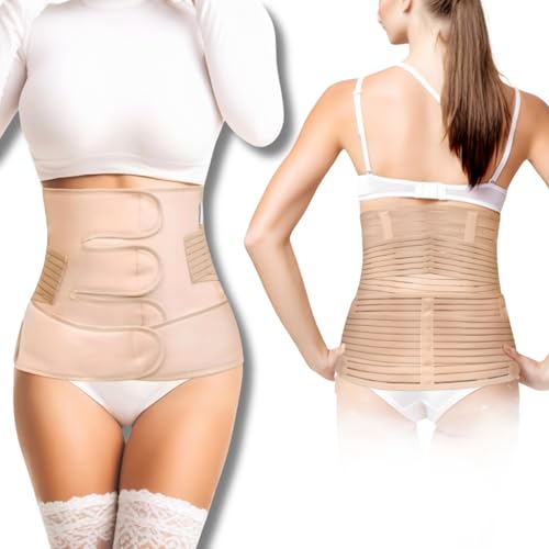 Shova Toys 3-in-1 Postpartum Belt After Delivery | Abdominal Belt After Delivery for Tummy & Back Support | Maternity Belt After Delivery C Section for Postpartum Recovery Adjustable & Breathable Universal Size (Pink)