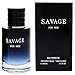 Fragnance Sparks Savage for Men Combo of (Black and Blue) - 3.4 Oz each, Men's Eau Perfum - Refreshing & Warm Masculine Scent