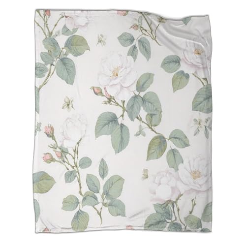 Couverture antistatique en microfibre lavable motif roses 3D 150x200cm - 3