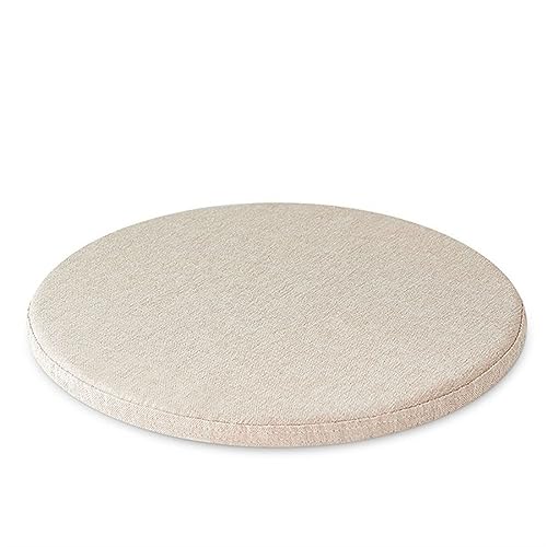 Coussin de sol beige 30x30 cm idéal pour créer un coin lecture dans le salon