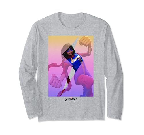 T-shirt Avengers Ms. Marvel vêtement manches longues imprimé graphique gaming