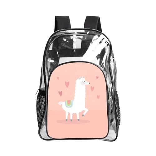 Mochila de seguridad transparente escolar para evitar esperas con bolsillos de malla