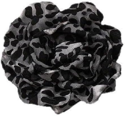 Elegant Fabric Leopard Rose Flower Large Brooch Lapel Pins Dainty Handmade Flower Brooches Pin Classic Wedding Party Dance Banquet Dress Suit Clothes Accessories Jewelry Gifts for Women 85mm