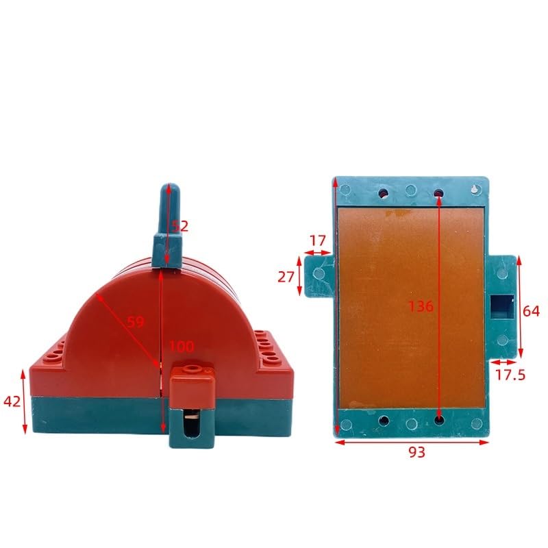 Interruttore a coltello 3P 100A Alimentatore a levetta rotante Doppio lancio Bidirezionale Trifase Tre fili Rame ispessito