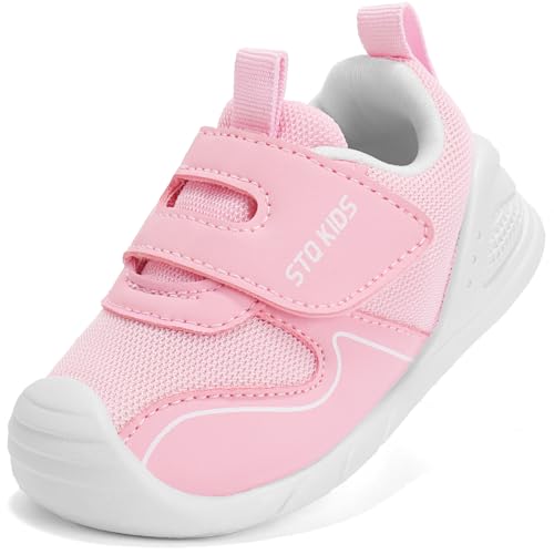 Image of STQ KIDS Baby Walking Shoes with Wide Toe Box Shoes for 6 12 18 24 Months | Baby Barefoot Shoes With Adjustable Hook-And-Loop Straps For First Steps and Daily Wear