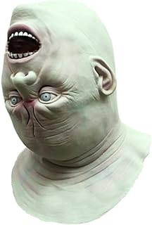 Young Wolf Disfarce grosso de alienígena invertido cabeça de ancião fantasma casa fila zombi máscara completa para festa Halloween