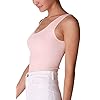NIKIBIKI-Women-Seamless-Ribbed-V-Neck-Bodysuit-Made-in-USA-One-Size NIKIBIKI Women Seamless Ribbed V-Neck Bodysuit, Made in U.S.A, One Size (Baby Pink)