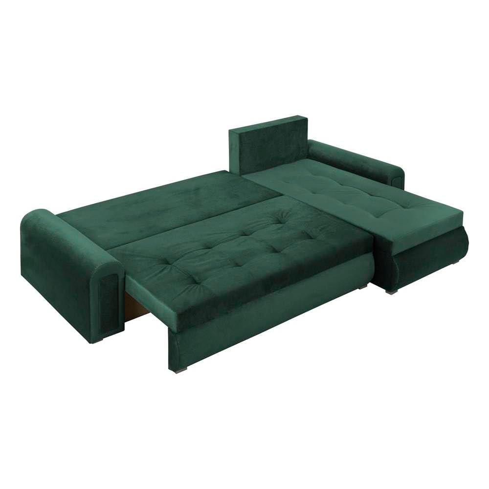 Forli Ecksofa 232x143x80cm Grün Wohnzimmer Couch Schlafsofa