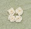 Ruwado 50 pcs Satin Ribbon Roses Mini Flowers Boutique Applique Sewing Embellishment Supplies for DIY Craft Project Scrapbooking Wedding Theme Parties Home Decoration (Cream) #4