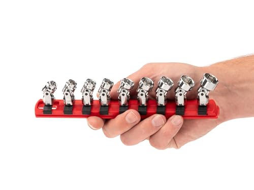 Image of TEKTON 1 /4 Inch Drive Universal Joint Socket Set, 9-Piece | SHD90110