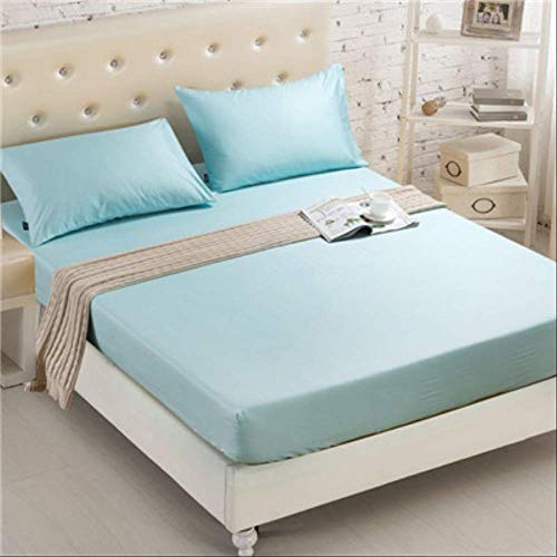 ASDFF Matratzenbezug Schleifen Bettbezug Multi-Gauge Solid Color Matratzenbezug Bett Bug Proof Staubmilbe Matratzenauflage Abdeckung für Matratzenbezug 180x200cm 021 Cover