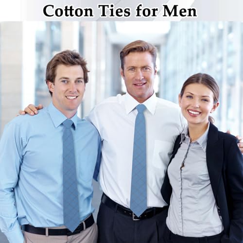 Image of Ties for Men, 3.15'' Mens Plaid Tie Checkered Pattern Necktie for Wedding Party Formal Casual Business Graduation