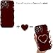 Cute Case for iPhone 14 Pro Max 6.7'', Wine Red Soft TPU Shape Shockproof Protective Cover with Stand, Luxury Bumper Wave Frame Curly Shape Love Heart Holder Kickstand Phone Case for Girls Women