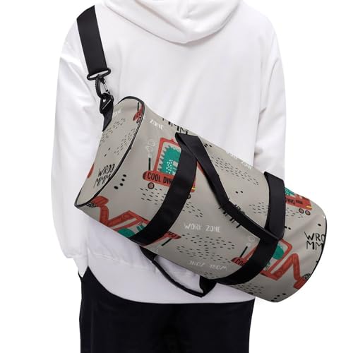 Sac de gym excavateur dinosaure compact et léger de 45 cm pour enfant