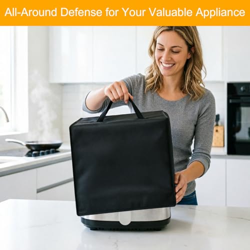 Image of Air Fryer Cover For Chefman 8 QT TurboFry Touch Air Fryer XL 13.78 inchX11.02 inchX13.39 inch, Heat Resistant Waterproof Dust Proof Kitchen Appliance Covers Reusable Airfryer Chefman 8 Qt Cover