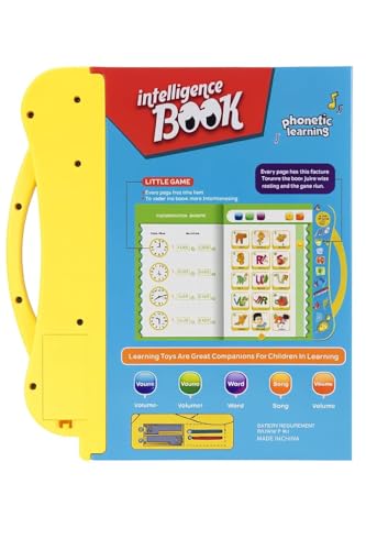 Image of Intelligence Book for Kids, Interactive Learning Toy with Phonetic Learning, Parent-Child Interaction, English Alphabet, Music and Sound Effects