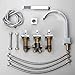 Faucet 3-Handle Faucet Bathtub 5Pcs Chrome Faucet Basin Sink Mixing Faucet With Sprayer Bathroom Kit