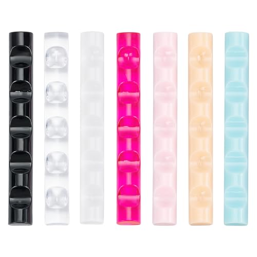 Image of BENECREAT 14Pcs 7 Colors Nail Art Pen Holder, 3x0.4x0.35inch Acrylic Nail Art Brush Pen Holder Stand, Painting Pen Brush Organizer for Nail Art Brush, Drawing Pens