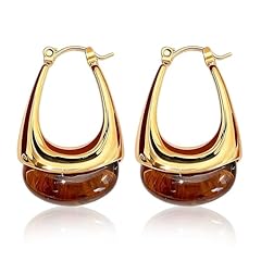 A2:gold brown earrings
