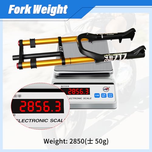 Suspensión de horquilla de aire para bicicleta de neumáticos gordos 20 pulgadas 4.0 - Viaje 180mm, espacio de núcleo 135mm, tubo recto MTB manual bloqueo QR 9mm, horquillas delanteras dobles para bicicleta de nieve playa E-Bike miniatura 6
