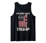 I Stand With Trump American Flag Men Woman USA Vintage Tee Tank Top
