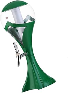 UPKOCH 3 l piwo wieża dozownik z szyszkami z tworzywa sztucznego do napojów mini kegerator, do baru, na imprezę domową, zielony