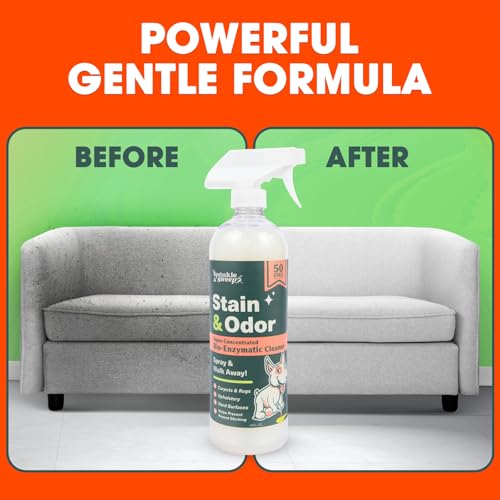 Pet Odor Eliminator for Strong Odor of Cat and Dog - 24oz Pet Stain and Odor Remover for Carpets & Furniture - Multipurpose Pet Odor Eliminator for Home Cleaning Solution