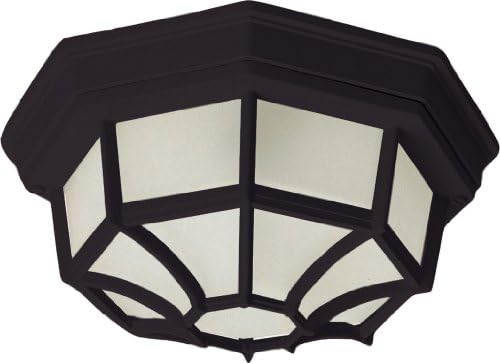 Maxim Crown Hill-Two Light Outdoor Flush Mount in Early American style-10.75 Inches Wide by 4.75 inches high-Black Finish