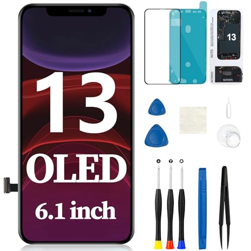 Kit réparation Écran OLED iPhone 13 A2631 vitre tactile LCD 3D bloc afficheur noir 6,1 pouces