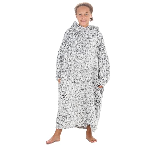 Undercover Kids Snow Leopard Oversized Poncho 18C858 Grey