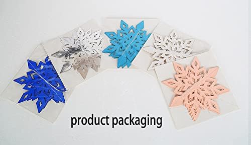 Miniatura 3 de Decoración de copos de nieve colgantes rojos de Navidad 3D, guirnalda de copos de nieve rojos brillantes para Navidad, invierno, país de las