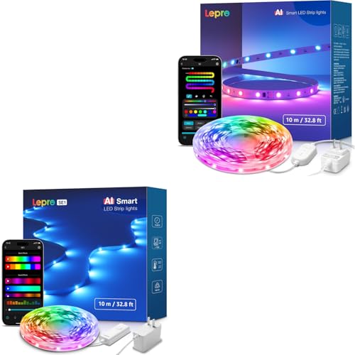 Lepro Bundle – 2 Items: Cinta LED Inteligente AI RGB 10 m miniatura 1