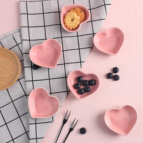 Gaolinci Heart-Shaped Multipurpose Ceramic Sauce Dish Seasoning Dishes Sushi Dipping Bowl Appetizer Plates Serving Dish Saucers Bowl thumb #5