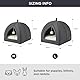 BEDSURE Katzenbett große Katzen Katzenhöhle- 44x44x44 cm Katzenhaus Indoor mit abnehmbarem Sherpa Katzenkissen und hängendem Spielzeug, Katzen Bettchen waschbar, dunkelgrau