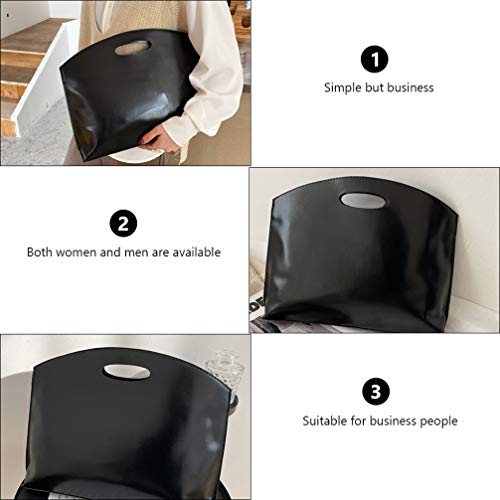 Amosfun Maleta feminina de couro de poliuretano, bolsa de trabalho, bolsa de trabalho, bolsa de negó