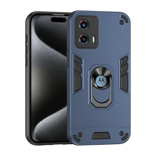Lucyliy Coque pour Motorola Moto G 5G 2023 Coque [avec Protection d'écran en Verre trempé] Compatible avec Motorola G 5G 2023 Coque étui Housse Case Cover Blue
