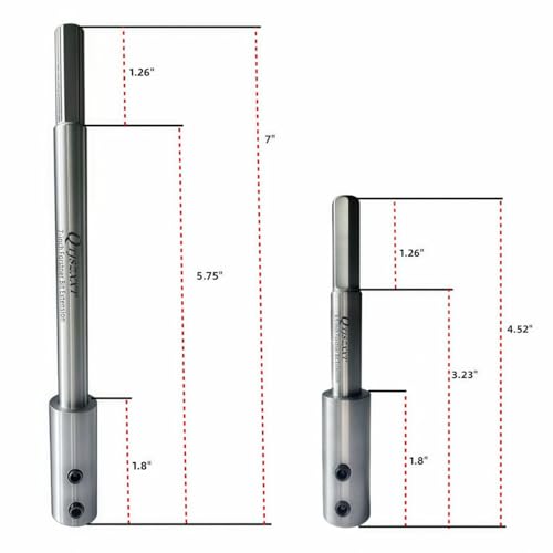 2PCS Forstner Drill bit Extension Kits, 4.5 \"and 7\" Long Forstner Drill bit Extensions, Suitable for 3/8 \"Circular or Hexagonal Axes, Suitable for Processing Wooden Furniture, Wood, etc.