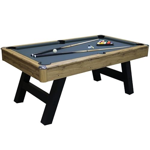 BodyTrain 6ft Oak Pool Table with Drop Pockets - Choice of Colours (Dark Grey)