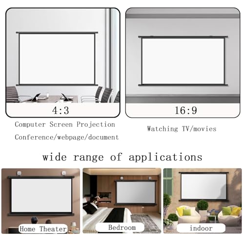 Pantalla retráctil para proyector 72 pulgadas 16:9 miniatura 6