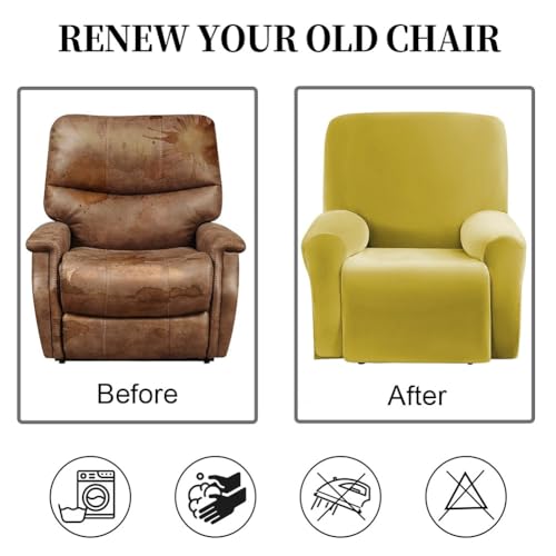 Housse de fauteuil inclinable extensible universelle et lavable